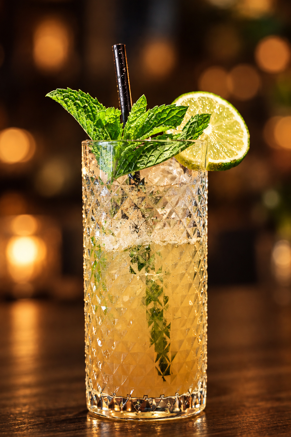 The mojito: a tall mojito with mint and lime at Bar Bistro